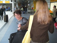 meeting courtney at the airport