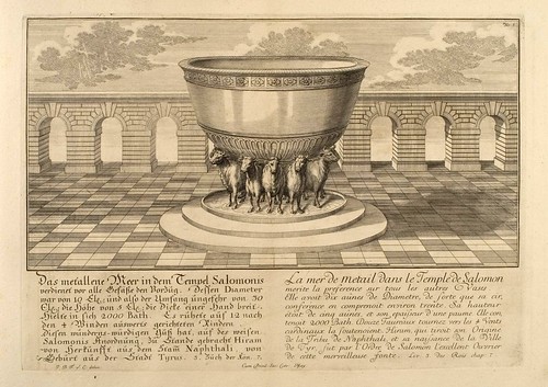 019- El Mar de Metal en el Templo de Salomon-Entwurf einer historischen Architektur 1721- © Universitätsbibliothek Heidelberg