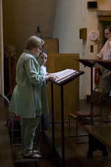 Performing medieval chant, 17 June 2009.Photograph by Lorena Meana. 