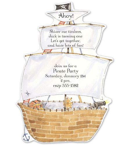 Pirate Ship and Princess Fairy invitations available from FineStationerycom