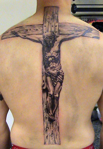 cross tattoo art. jesus on the cross tattoo by