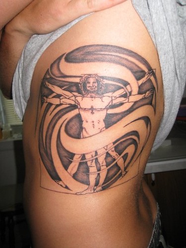 vitruvian man tattoo