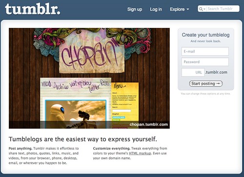 Tumblr.com Homepage