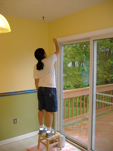 Painting the Sliding Door Frame