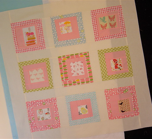 Girly Baby Quilt top