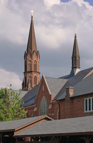 Sacred Heart Roman Catholic Church, in Florissant, Missouri, USA - exterior from back