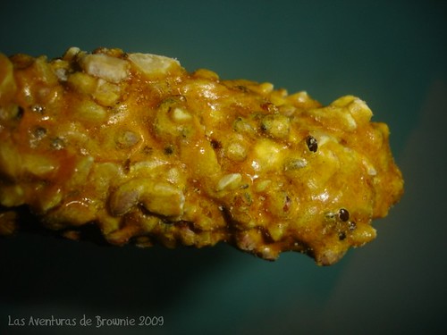 Close up to the honey and nuts stick