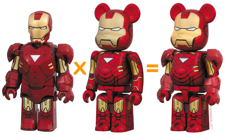 KUBRICK x BE@RBRICK Iron Man Mash-Up (by TOYSREVIL)