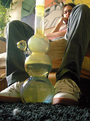erratik_ has added a photo to the pool:This is our 3.5' bong. It's the size of a small child, so that's what we call it.Too bad about my cat's hairball.