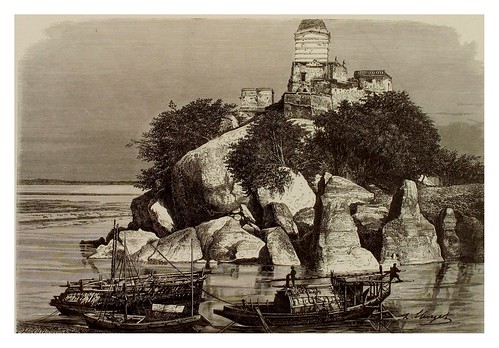 020-Rocas de granito en el Ganges en Sultangrandsch-La India en palabras e imágenes 1880-1881- © Universitätsbibliothek Heidelberg