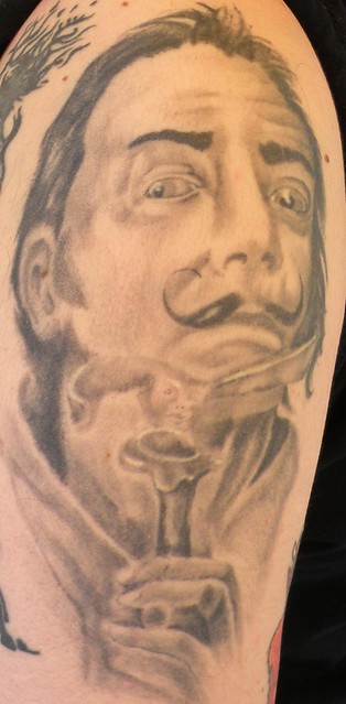 Salvador Dali tattoo crazy eyes