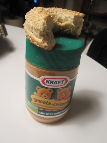 Bagel and peanut butter
