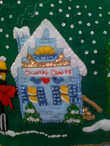 'Country Crafts' - Christmas Village Tree Skirt.
