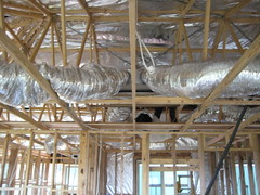 House Building 040609 Ducting and Heat Pump
