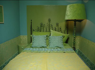 Green Decoration of Modern Bedroom Interior,Modern bedroom design, Bedroom idea, bedroom furniture, bedroom Sets, Bedroom Decor