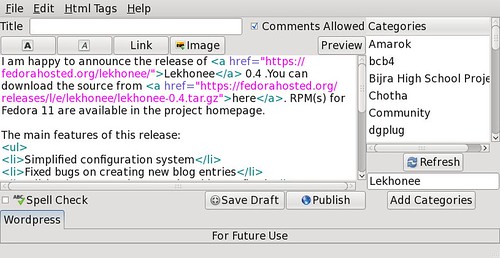 Lekhonee frontend from Gnome