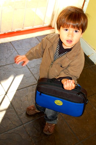 on his way to preschool!