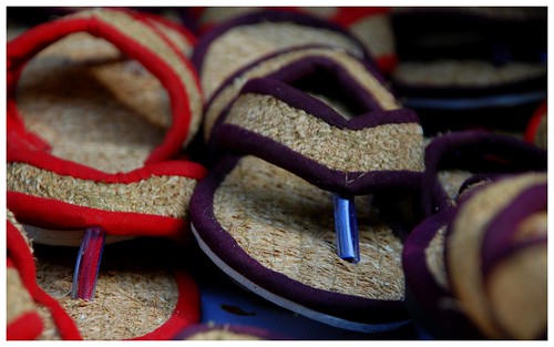 Colorful coir-chappals