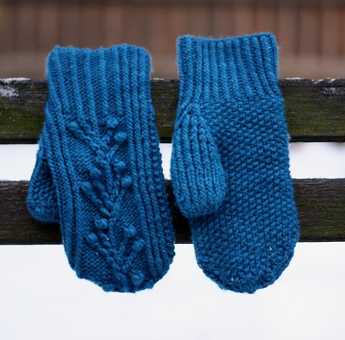 Mittens and Hats = knitting pattern, knit, 2 needle mittens, free