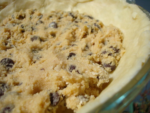 Cookie dough in pie crust