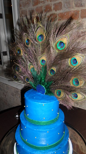 Peacock Art Deco Cake Topper in Wedding Cake Toppers