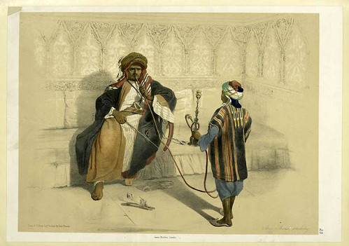 Jeque arabe fumando 1851