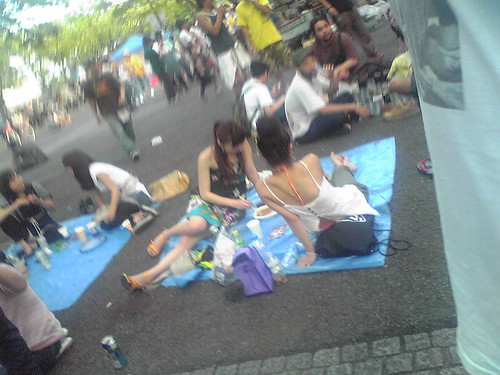 People having picnic