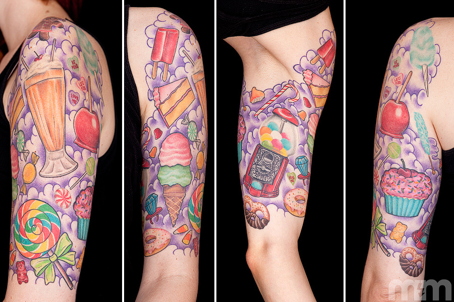 tattoo portfolio Tags atlanta tattoo shop candyland half sleeve 
