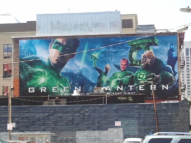 Green Lantern movie billboard in San Francisco