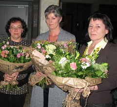25 jaar dienst: Linda Van de Weyer, Monique Verachten en Nicole Oyen