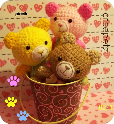  amigurumi valentine teddy bears 