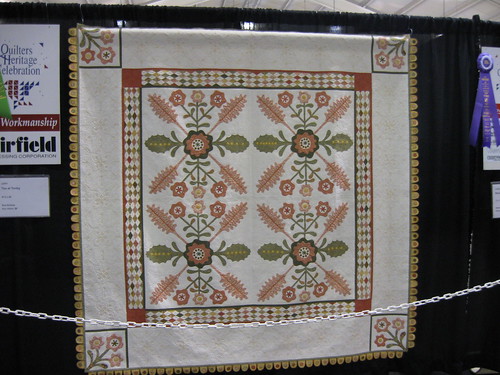 Sue Nickels' quilt won a ribbon