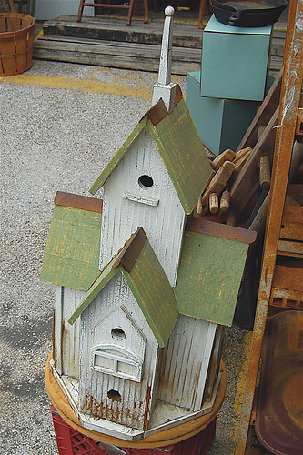 vintage chapel birdhouse