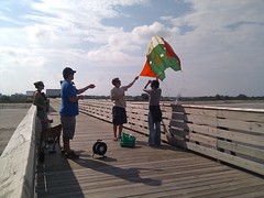 Kite mapping the oil spill at Long Beach Mississippi