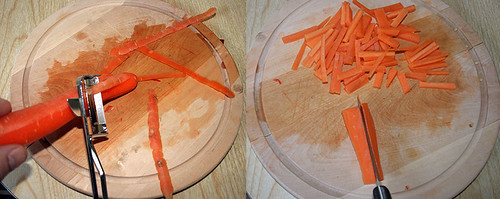 15 - Karotte in Streifen schneiden