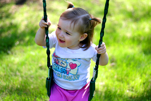 Miss M on the swing