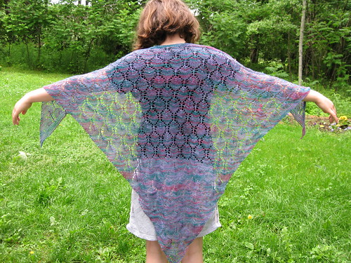 blueberry shawl done