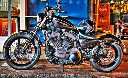 The black beauty, Harley Davidson.