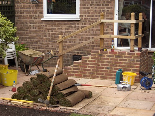 Indian Sandstone Patio and Lawn Image 15