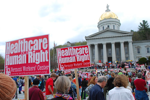 Rally at the Vermont State House in Montpelier. 