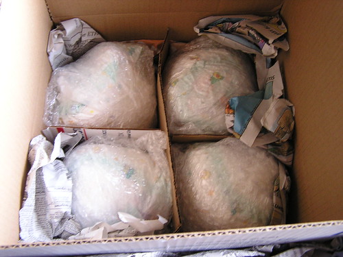 4 Ostrich Eggs as Arrived