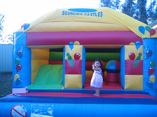 Hannah in the "Jumping Castle"