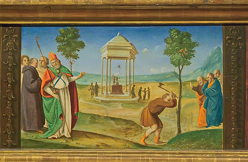 Tempera and oil on panel, predella of Saint Nicholas, by Piero di Cosimo, ca. 1481-1485, at the Saint Louis Art Museum, in Saint Louis, Missouri, USA