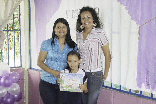 Oriana receives her diploma