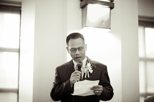 Dad Reading His Speech