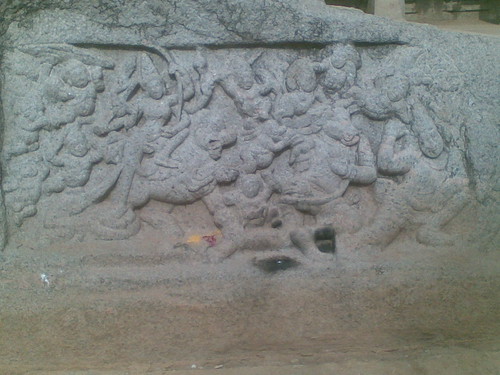 Minor Mahishasuramardini Panel, Athiranachanda Mandapam, Mamallapuram