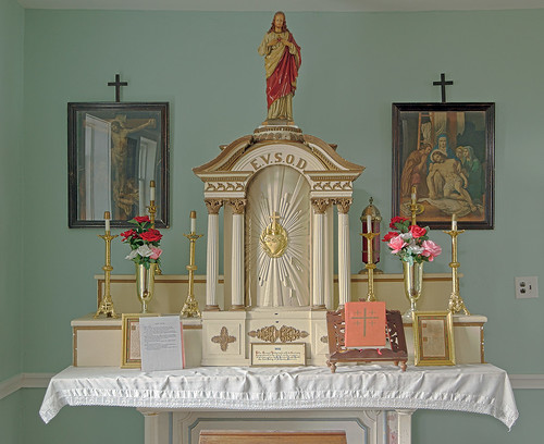 Old Saint Ferdinand Shrine, in Florissant, Missouri, USA - old altar in Convent