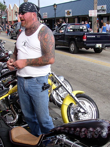 old school tattoo biker