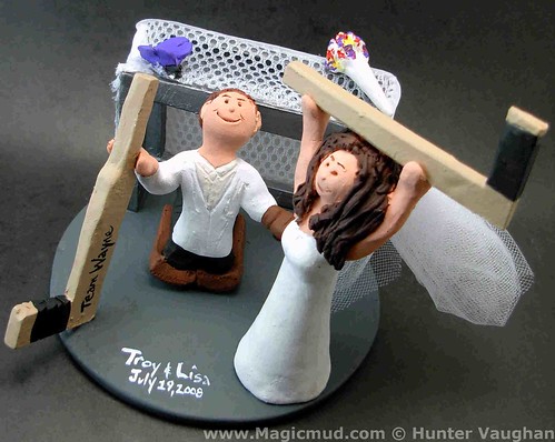 Hockey Bride Wedding Cake Topper