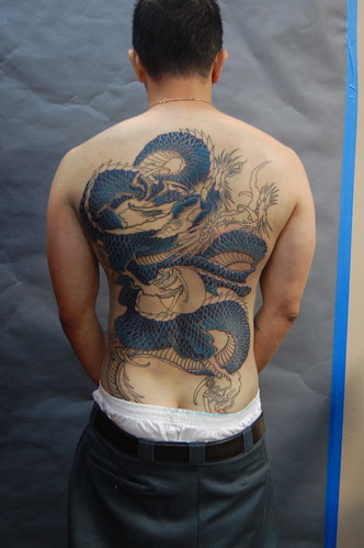 blue Dragon Tattoo. blue dragon